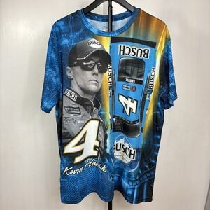 Kevin Harvick Busch Light Nascar Sublimated All Over Print T Shirt Mens Large
